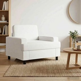 vidaXL Πολυθρόνα Λευκό Ύφασμα