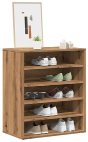 Παπουτσοθήκη Αρτισιανή Δρυς 60x35x70 εκ. Επεξεργασμένο Ξύλο