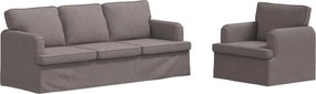 vidaXL Σετ Καναπέ 2 pcs Taupe 201 x 80 x 85 εκ ύφασμα