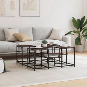 vidaXL Τραπεζάκι Σαλονιού Καφέ Δρυς 91x91x40 εκ. Επεξεργασμένο Ξύλο