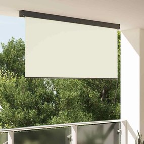 vidaXL Εξωτερικό ρολό Ριγέ Ρυθμιζόμενος Κρεμ 220 x 250 cm ύφασμα