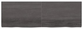 VidaXL Επιφάνεια Τραπεζιού Σκούρο Καφέ 180x60x(2-6)εκ Επεξ. Μασίφ Δρυς