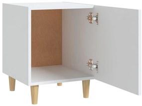 vidaXL Κομοδίνο Λευκό από Επεξεργασμένο Ξύλο