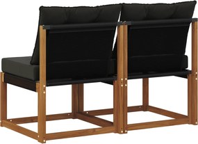 vidaXL 2 Τεμάχιο Εξωτερικός μεσαίος καναπές