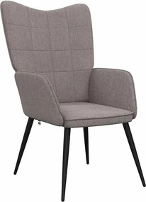 vidaXL Πολυθρόνα Relax Χρώμα Taupe Υφασμάτινη με Σκαμπό