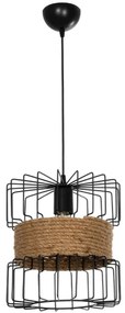 Φωτιστικό Οροφής Orb 201-0096 27x27x31cm 1xE27 Black-Beige GloboStar