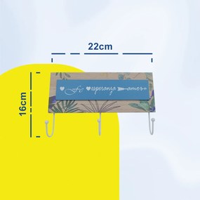 Ξύλινη Κρεμάστρα Τοίχου 3 Θέσεων 25x16cm