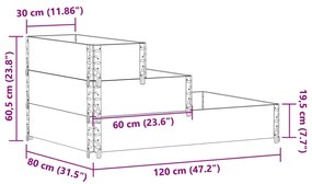 ΖΑΡΝΤΙΝΙΕΡΑ ΥΠΕΡ. 3 ΕΠΙΠΕΔΩΝ ΜΑΥΡΗ 120X80 ΕΚ. ΜΑΣΙΦ ΞΥΛΟ ΠΕΥΚΟΥ 4010310