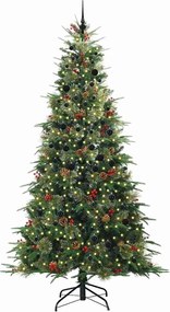 vidaXL Τεχνητό Χριστουγεννιάτικο Δέντρο με Άξονα Πράσινο 240 cm