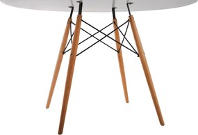 ΣΕΤ ΤΡΑΠΕΖΑΡΙΑΣ 5ΤΜΧ MAGGIE HM21186 MDF TOP &amp; ΠΟΛΥΠΡΟΠΥΛΕΝΙΟ ΣΕ ΛΕΥΚΟ ΧΡΩΜΑ