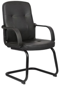 BF1300V Πολυθρόνα Γραφείου Επισκέπτη, Pu Μαύρο  57x59x95cm [-Μαύρο-] [-PU - PVC-] ΕΟ533