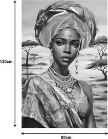 Πίνακας σε καμβά Zerbera 3D Inart 80x3x120εκ