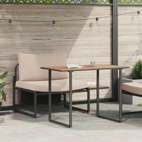 vidaXL Σετ Εξωτερικής Τραπεζαρίας Δύο Τεμαχίων Μονό Κάθισμα με ταμπά μαξιλάρια