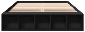 vidaXL Πλαίσιο Κρεβατιού Μαύρο 160 x 200 εκ. από Επεξεργασμένο Ξύλο
