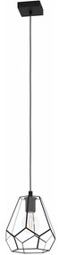Φωτιστικό Οροφής 43643 Mardyke 1/E27 Black-Clear Eglo Metal, Glass