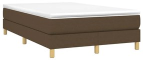 Κρεβάτι Boxspring με Στρώμα Σκούρο Καφέ 120x190 εκ Υφασμάτινο - Καφέ