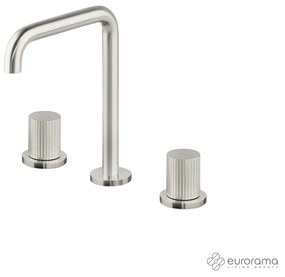 Eurorama OSO Μπαταρία Νιπτήρα Θερμομικτική 3 οπών Inox Finish