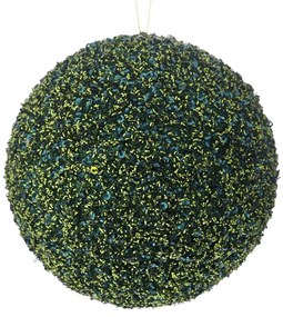 Χριστουγεννιάτικη Μπάλα Polyfoam Σμαραγδί Glitter 15εκ. iliadis 83535