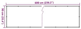 ΠΕΡΙΦΡΑΞΗ ΚΗΠΟΥ ΠΡΟΣΤΑΤΕΥΤΙΚΗ ΑΝΘΡΑΚΙ 600X90 ΕΚ. ΑΠΟ PVC 4005431