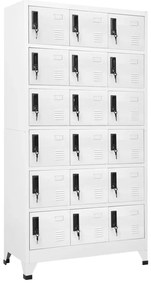 vidaXL Φοριαμός Λευκός 90 x 40 x 180 εκ. Ατσάλινος