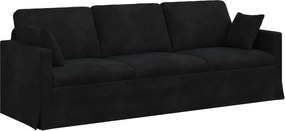 vidaXL Σετ Καναπέ 2 pcs Μαύρο Βελούδο