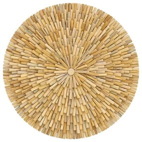 Διακοσμητικό Τοίχου Decofy Inart Drift Ξύλο σε Φυσικό χρώμα Φ80x5εκ. 80x80x5 εκ.