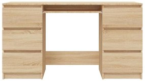 vidaXL Γραφείο Sonoma Δρυς 140 x 50 x 77 εκ. από Επεξ. Ξύλο