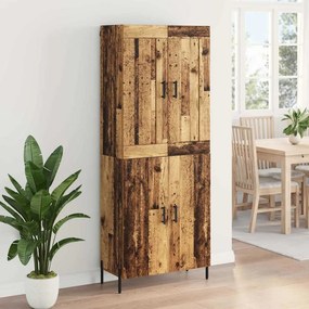 vidaXL Highboard 2 pcs Παλιό Ξύλο Επεξεργασμένο ξύλο