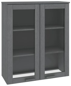 vidaXL Πάνω Μέρος Ντουλαπιού HAMAR Γκρι 85x35x100 εκ. Μασίφ Πεύκο