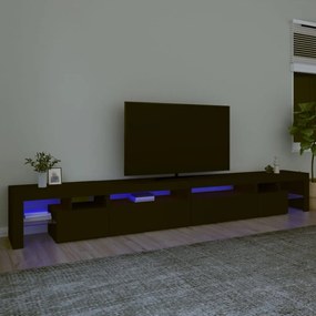 vidaXL Έπιπλο Τηλεόρασης με LED Μαύρο 290 x 36,5 x 40 εκ.