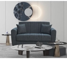 MELINA DARK GREY ΥΦΑΣΜΑ 2ΘΕΣΙΟΣ ΚΑΝΑΠΕΣ/ΚΡΕΒΑΤΙ ΜΕ ΑΠΟΘ.ΧΩΡΟ 150Χ80Χ75εκ. ZITA PLUS 150Χ80Χ75εκ. ΚΡΕΒ.125Χ100