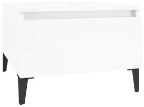 vidaXL Βοηθητικά Τραπέζια 2 τεμ. Γυαλ.Λευκό 50x46x35 εκ. Επεξ. Ξύλο