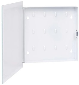 vidaXL Κλειδοθήκη με Μαγνητικό Πίνακα Μαύρη 35 x 35 x 4 εκ.