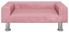 Κρεβάτι Σκύλου Ροζ 70 x 45 x 26.5 εκ. Βελούδινο - Ροζ