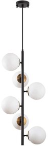 Φωτιστικό Οροφής Fazli 942FLG1205 40x40x86/176cm 6xE14 40W Black-Gold Opviq