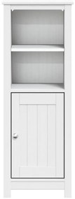 vidaXL Ντουλάπι Μπάνιου BERG Λευκό 40 x 34 x 110 εκ. Μασίφ Ξύλο Πεύκου