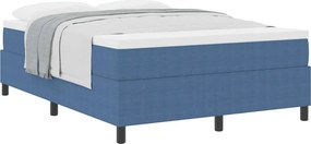 vidaXL Κρεβάτι με ελατήρια Μπλε και άσπρο 160 x 200 cm