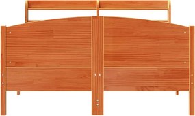 vidaXL Σκελετός Κρεβ. Χωρίς Στρώμα Καφέ Κεριού 120x190 εκ Μασίφ Πεύκο