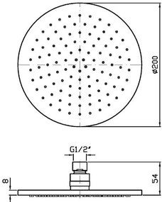 Κεφαλή ντουζ Ø 20 Zucchetti