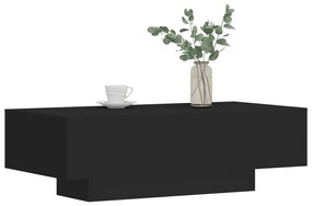 Τραπεζάκι Σαλονιού Μαύρο 100x49,5x31 εκ. από Επεξεργασμένο Ξύλο - Μαύρο
