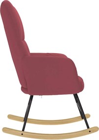 vidaXL Κουνιστή Πολυθρόνα Μπορντό Υφασμάτινη