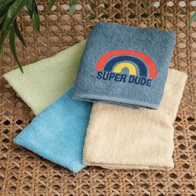 Πετσέτες Παιδικές Super (Σετ 4τμχ) Multi Palamaiki Towels Set 40x60cm 100% Βαμβάκι