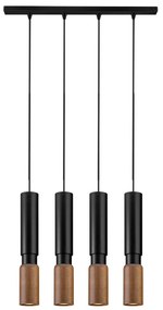 Φωτιστικό Οροφής - Ράγα 01300-09BR GU10 85cm Black Luma