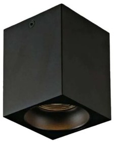 Φωτιστικό Οροφής - Σποτ Town I-TOWN-Q NER 1xGU10 8x8x10cm Black Intec Aluminium