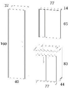 Καθρέπτης μπάνιου SAVINA 80 Natural Oak 77x14x65 εκ. 77x14x65 εκ.