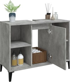 vidaXL Ντουλάπι Νιπτήρα Γκρι Σκυρ. 80 x 33 x 60 εκ. Επεξεργασμένο Ξύλο
