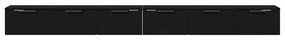 vidaXL Ντουλάπα Τοίχου με συρτάρι 2 pcs Μαύρη δρυς 102 x 30 x 20 εκ.