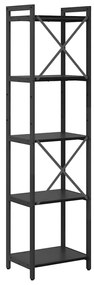 vidaXL Βιβλιοθήκη Μαύρη δρυς 40 x 30 x 153 εκ Επεξεργασμένο ξύλο