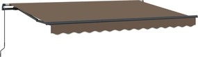 vidaXL Αναδιπλούμενη τέντα Taupe 600 x 350 εκ