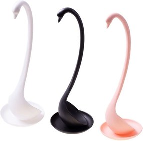 Βαθιά Κουτάλα Σούπας Πλαστική 28.5cm με Βάση Στήριξης - Μαύρο